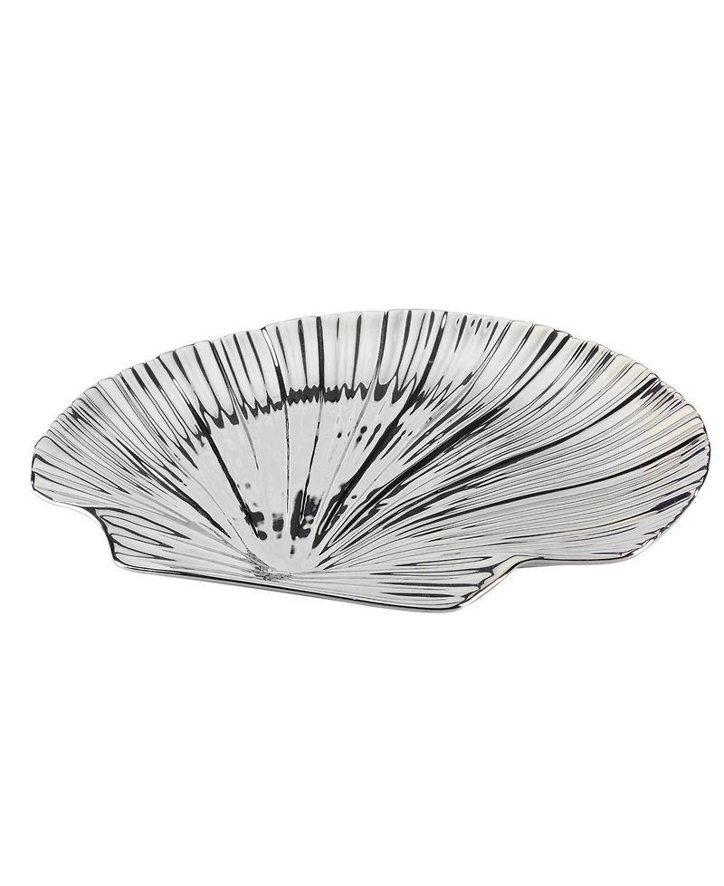 Certified International Silver Coast Set of 4 3-d Shell Candy Plate