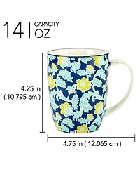 Certified International Tapestry Mugs, Set of 6