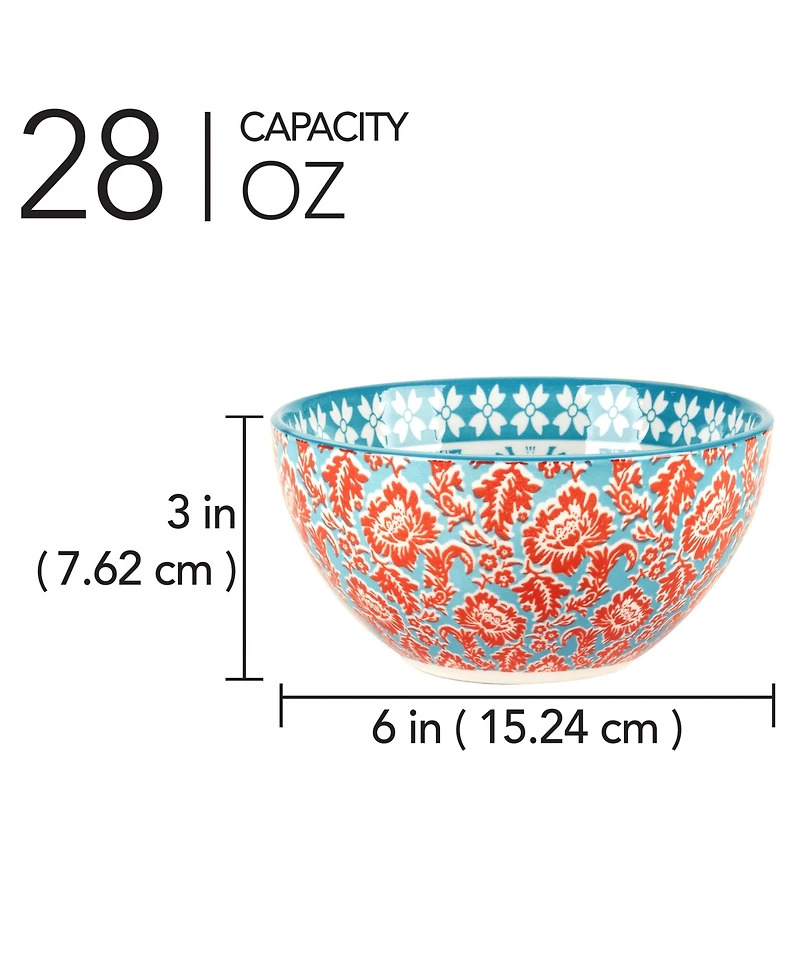 Certified International Panache Set of 6 All Purpose Bowls, 6.25" 6 Asst