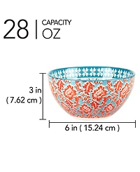 Certified International Panache Set of 6 All Purpose Bowls, 6.25" 6 Asst