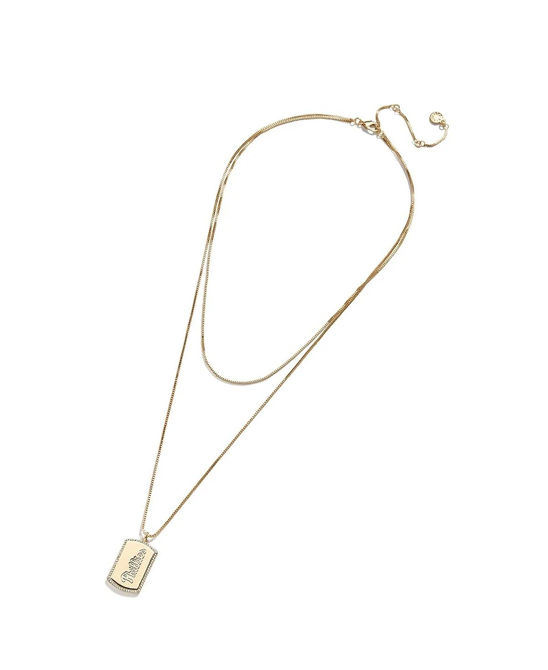 Women's Wear by Erin Andrews x Baublebar Philadelphia Phillies Dog Tag Necklace