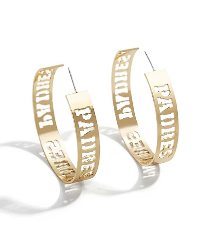 Women's Wear by Erin Andrews x Baublebar San Diego Padres Large Cutout Hoop Earrings