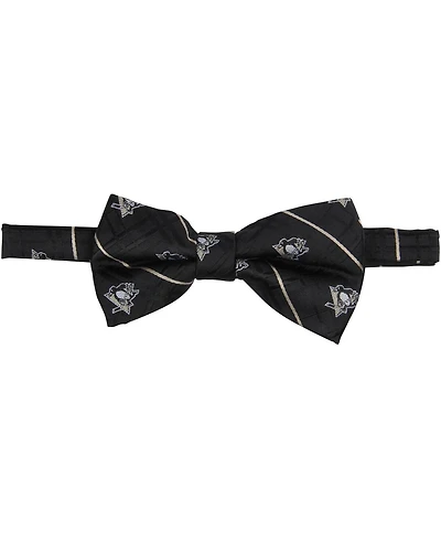 Men's Black Pittsburgh Penguins Oxford Bow Tie