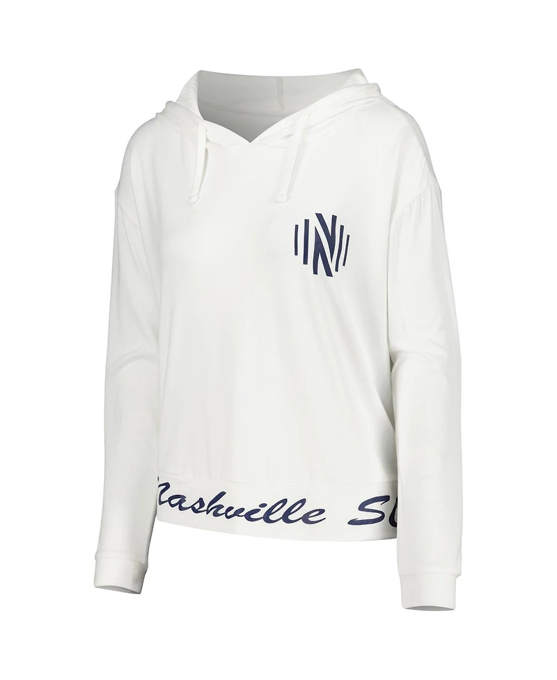Women's Concepts Sport White Nashville Sc Accord Hoodie Long Sleeve Top