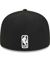 Men's New Era Black Brooklyn Nets Checkerboard Uv 59FIFTY Fitted Hat