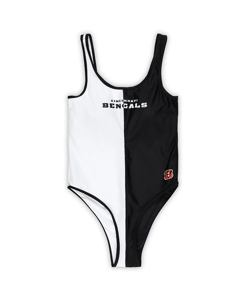 Women's G-iii 4Her by Carl Banks Black, White Cincinnati Bengals Last Stand One-Piece Swimsuit
