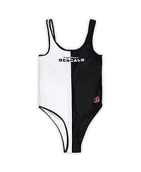 Women's G-iii 4Her by Carl Banks Black, White Cincinnati Bengals Last Stand One-Piece Swimsuit