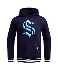 Men's Pro Standard Deep Sea Blue Seattle Kraken Retro Classic Fleece Pullover Hoodie