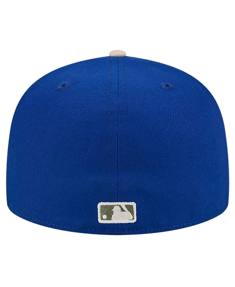 Men's New Era Royal Chicago Cubs Canvas A-Frame 59FIFTY Fitted Hat