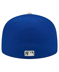 Men's New Era Royal Chicago Cubs Canvas A-Frame 59FIFTY Fitted Hat