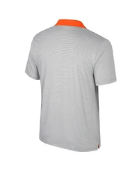 Men's Colosseum Gray Oregon State Beavers Tuck Striped Polo Shirt