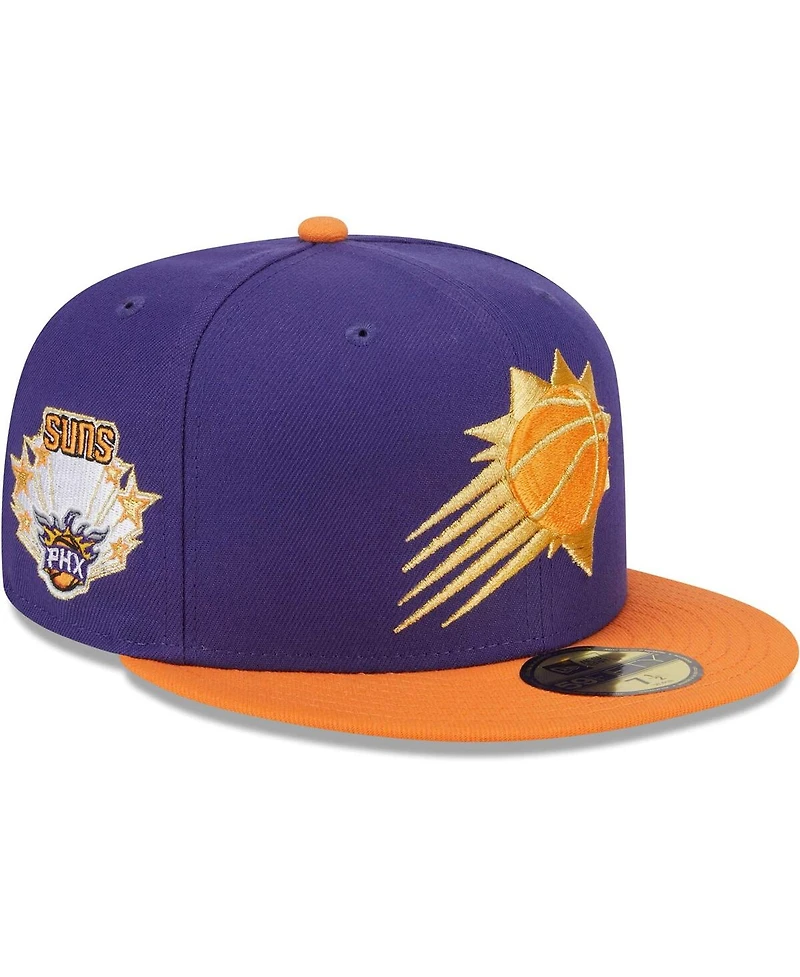 Men's New Era Purple, Orange Phoenix Suns Gameday Gold Pop Stars 59FIFTY Fitted Hat