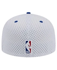 Men's New Era White, Royal Philadelphia 76ers Throwback 2Tone 59FIFTY Fitted Hat
