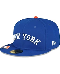 Men's New Era Royal York Yankees City Flag 59FIFTY Fitted Hat