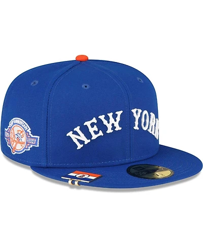 Men's New Era Royal York Yankees City Flag 59FIFTY Fitted Hat