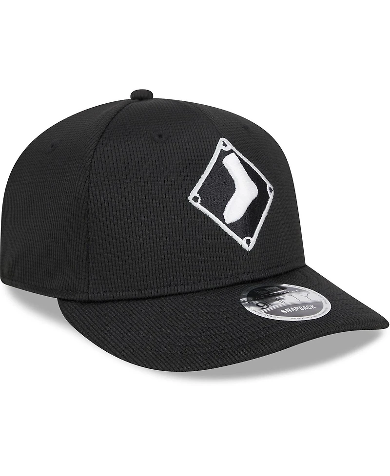 Men's New Era Black Chicago White Sox 2024 Batting Practice Low Profile 9FIFTY Snapback Hat