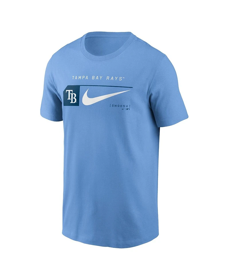 Men's Nike Light Blue Tampa Bay Rays Team Swoosh Lockup T-shirt