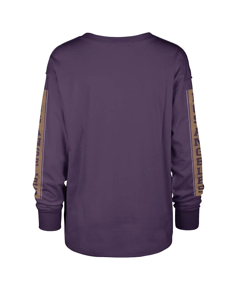 Women's '47 Brand Purple Los Angeles Lakers Tomcat Long Sleeve T-shirt