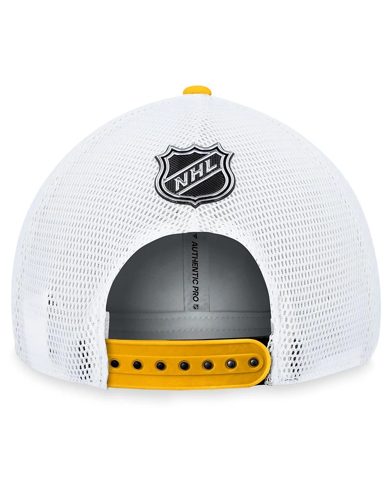 Men's Fanatics Black Pittsburgh Penguins Authentic Pro Rink Trucker Adjustable Hat