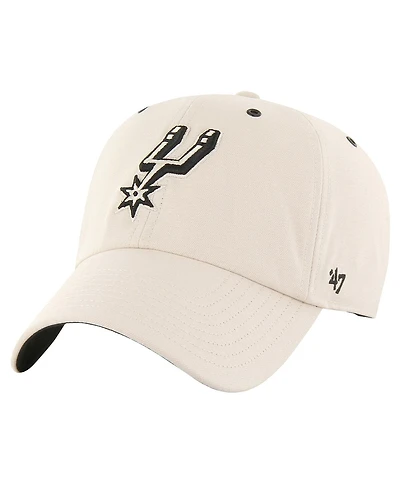 Men's '47 Brand Cream San Antonio Spurs Lunar Clean Up Adjustable Hat