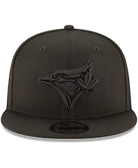 Men's Toronto Blue Jays New Era Black on Black 9FIFTY Team Snapback Adjustable Hat - Black