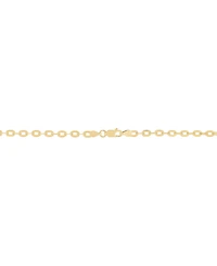Italian Gold Polished Solid Cable Link 18" Chain Necklace in 14k Gold