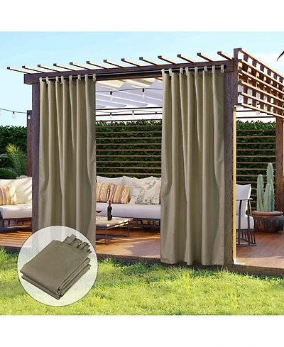 54"x96" Outdoor Curtain Panel Tab Top Drape UV30+ Pergola Porch Garden 4 Pack