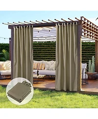 54"x96" Outdoor Curtain Panel Tab Top Drape UV30+ Pergola Porch Garden 4 Pack