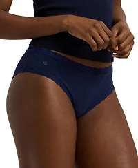 Lauren Ralph Women's Cotton & Lace Jersey Hipster Brief Underwear 4L0077