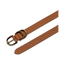 Cole Haan Women's Genuine Leather Sculptured Harness Buckle Belt