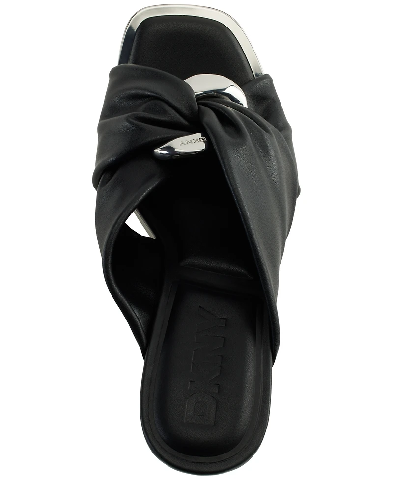 Dkny Women's Maryn Chain Twist Platform Wedge Sandals