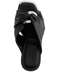 Dkny Women's Maryn Chain Twist Platform Wedge Sandals