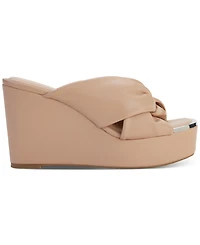 Dkny Women's Maryn Chain Twist Platform Wedge Sandals