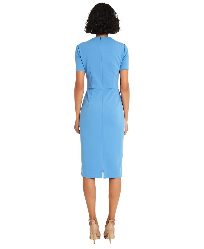 Maggy London Women's Shirred-Shoulder Sheath Dress