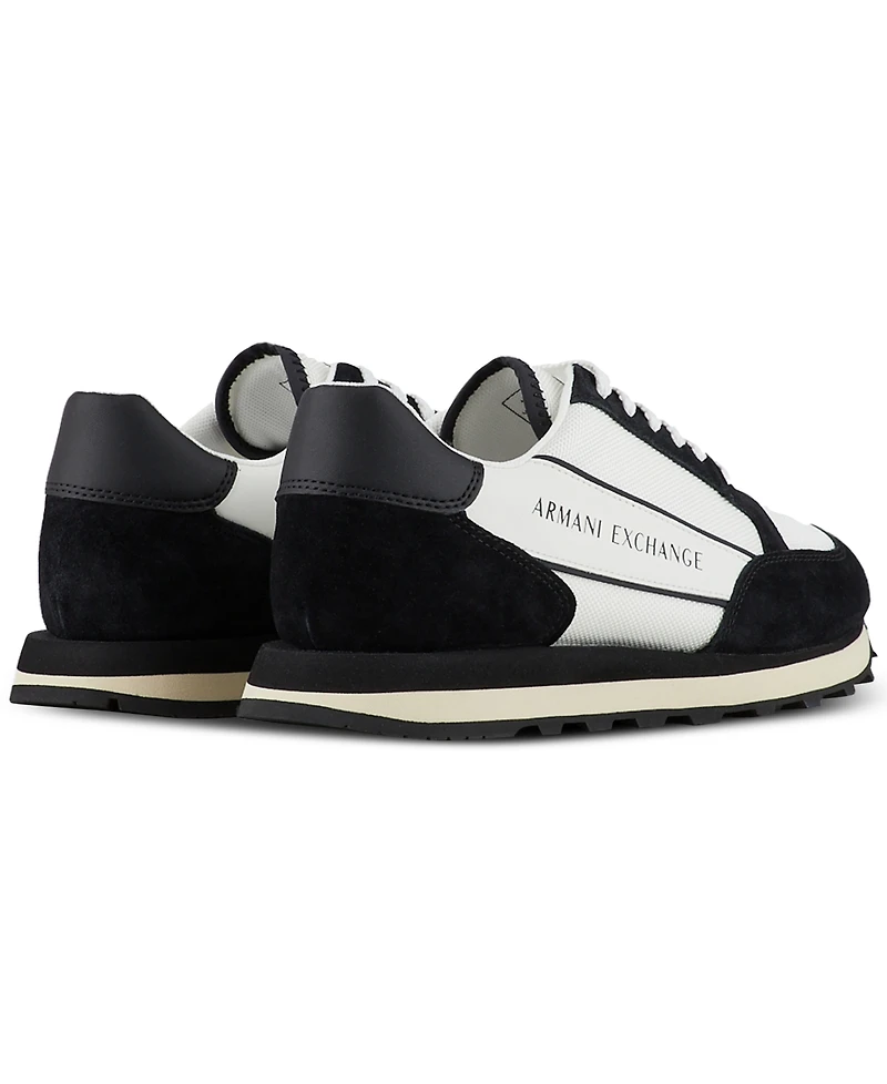 A|X Armani Exchange Men's Suede Logo Sneaker