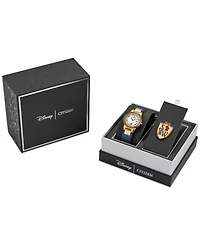Citizen Eco-Drive Women's Disney Snow White Blue Leather Strap Watch 30mm Gift Set