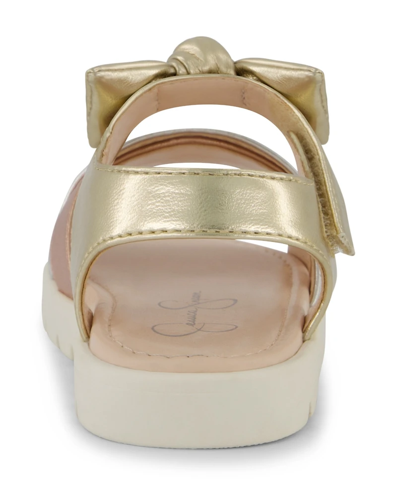 Jessica Simpson Toddler Girls Tia Cross Puffy Bow Casual Sandals