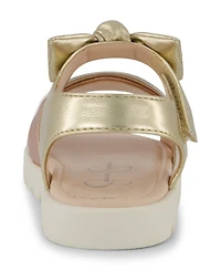 Jessica Simpson Toddler Girls Tia Cross Puffy Bow Casual Sandals