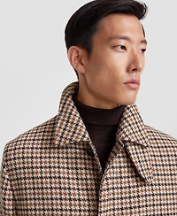 Hugo by Hugo Boss Men's Modern-Fit Houndstooth Overcoat