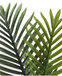 Monarch Specialties 28" Indoor Artificial Floor Palm Tree with Decorative White Pot