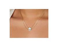 Sterling Silver Day and Night Pendant Necklaces
