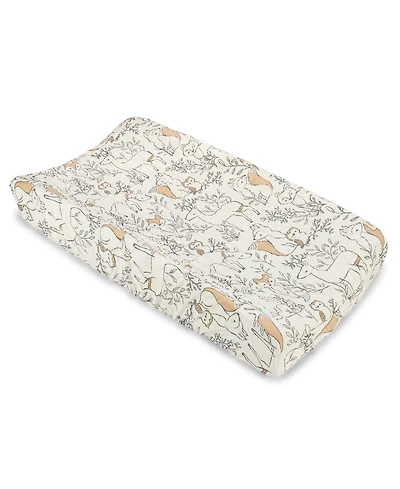 Crane Baby Ezra Quilted Change Pad Cover - Woodland