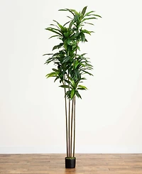 Nearly Natural 8ft. Artificial Dracaena Tree with Real Touch Leaves