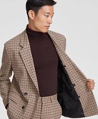 Hugo by Hugo Boss Men's Modern-Fit Houndstooth Double-Breasted Suit Jacket