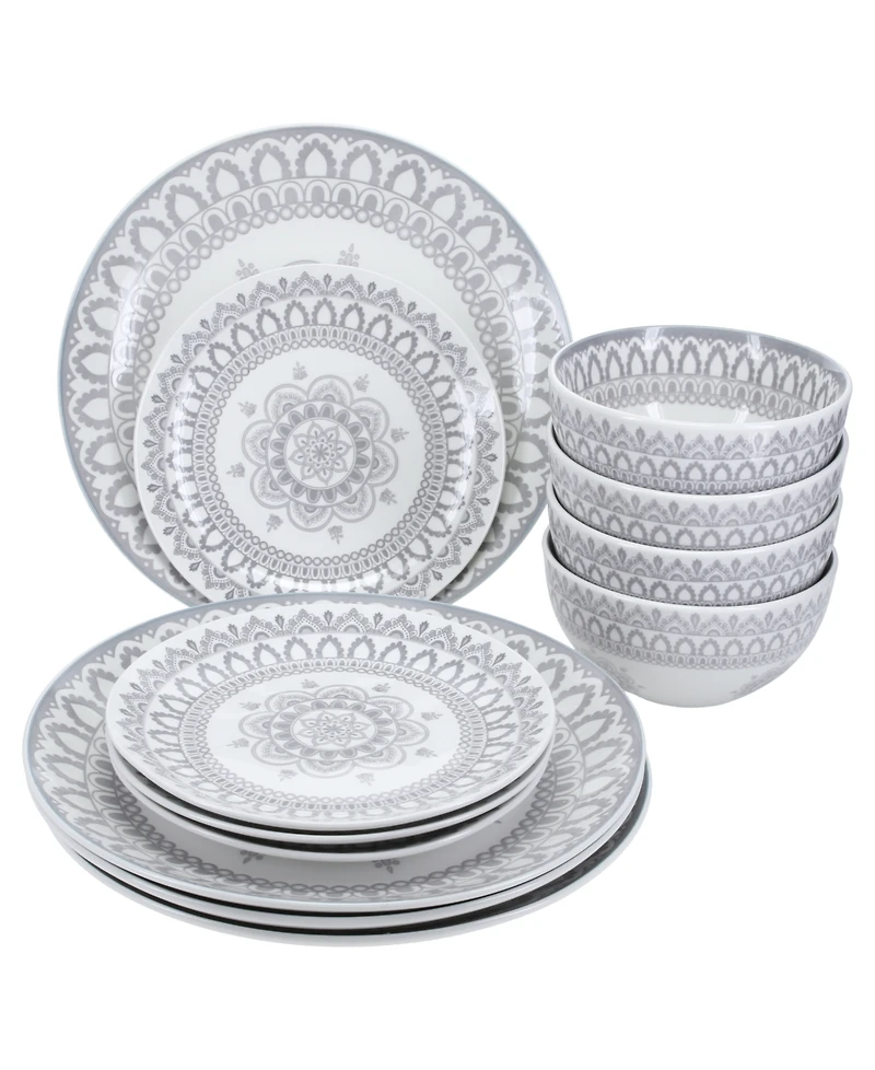 Bia Cordon Bleu Arabesque 12-Piece Dinnerware Set, Service for 4