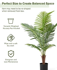 Glitzhome 3.5ft. Faux Areca Palm Tree in Pot
