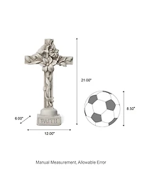 Glitzhome Holy Cross with Lily Garden Statue