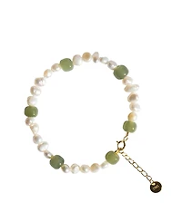 seree Isabelle — Pearl and green jade bracelet