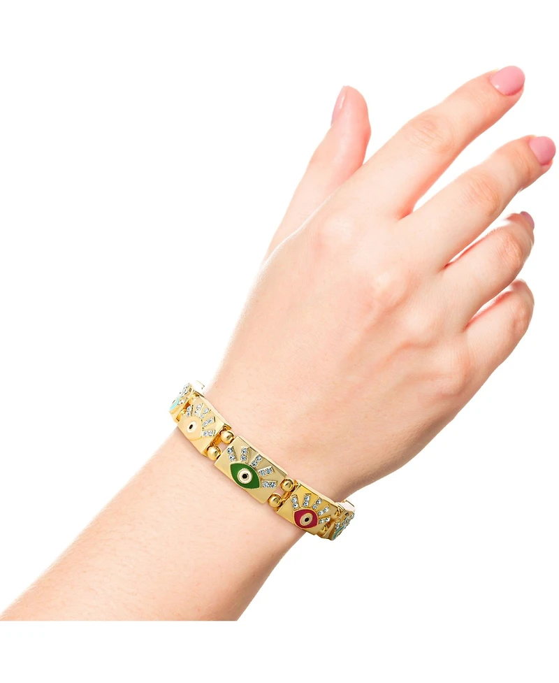 Jessica Simpson Womens Evil Eye Bracelet - Gold-Tone Evil Eye Bracelets for Women