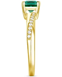 Amethyst (3/4 ct. t.w.) & Lab-Grown White Sapphire (1/6 14k Gold-Plated Sterling Silver (Also Available Additional Gemstones)